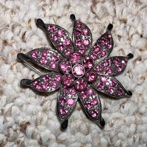 Elegant Pink Floral Brooch